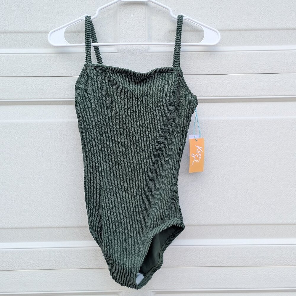 NWT- Small Kona Sol ribbed one-piece swimsuit